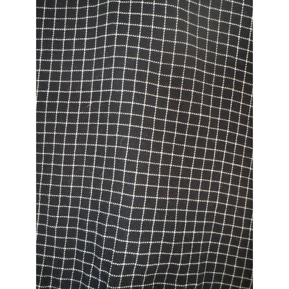 Elizabeth and James Grid Pattern Blouse Black White Medium Long Sleeve Office - Picture 4 of 9